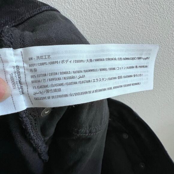 Abercrombie & Fitch The Dad High Rise Curve Love Women's Jean Size 25 Black - Picture 8 of 9